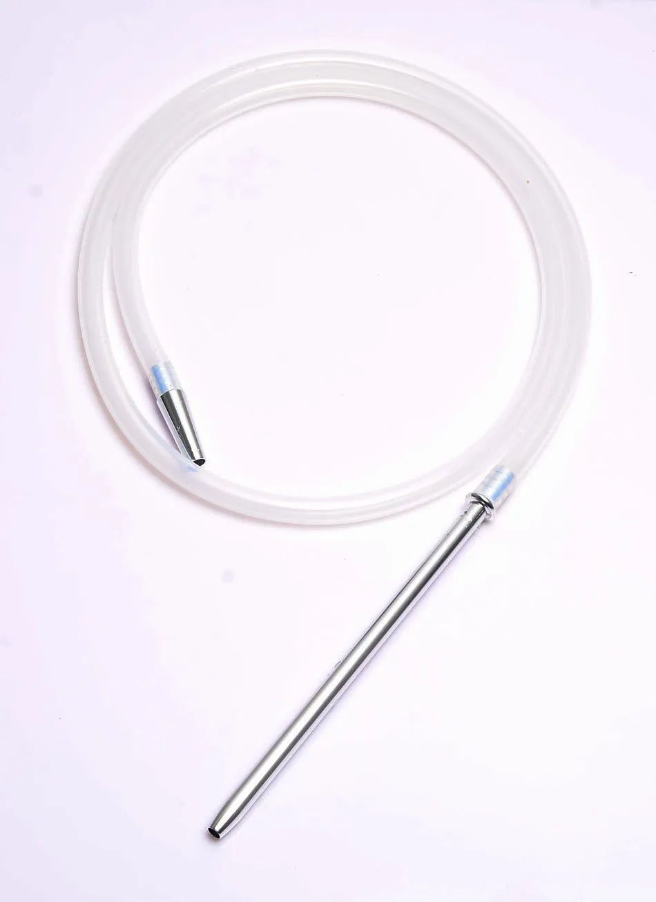 Silicone hookah pipe with aluminium mouthpiece in one of six colour options.