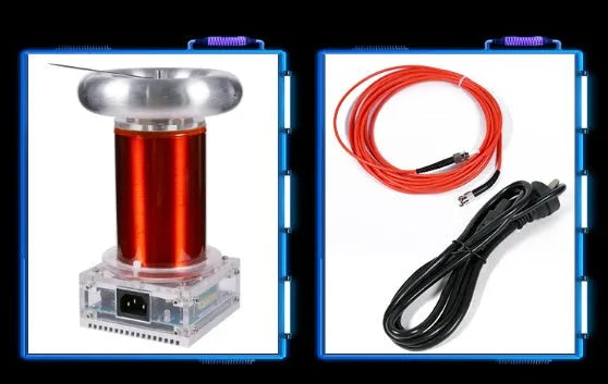 220V Tesla coil driver board unit with controller for generating music-synchronised high-voltage arc displays