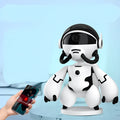 Space Robot indoor security camera in white or black with detachable base, 170mm height
