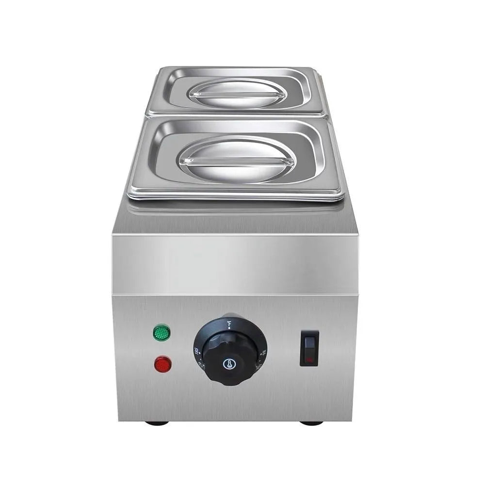 Commercial electric chocolate melting machine with dual pots and temperature controls