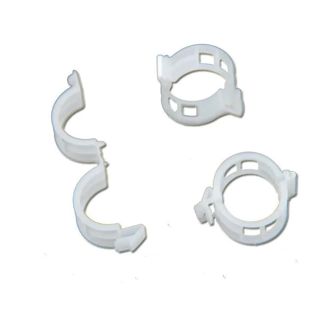 Plastic plant grafting clips in a pack of 50 pieces for garden use.
