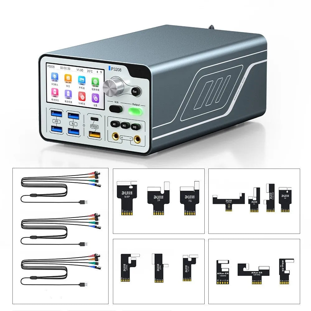 320W intelligent regulated power supply with 3.0-inch display for electronic testing and device maintenance