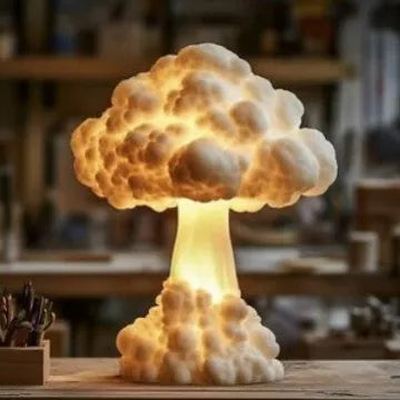 Atomic bomb mushroom cloud shaped table lamp with USB power socket for modern decorative lighting