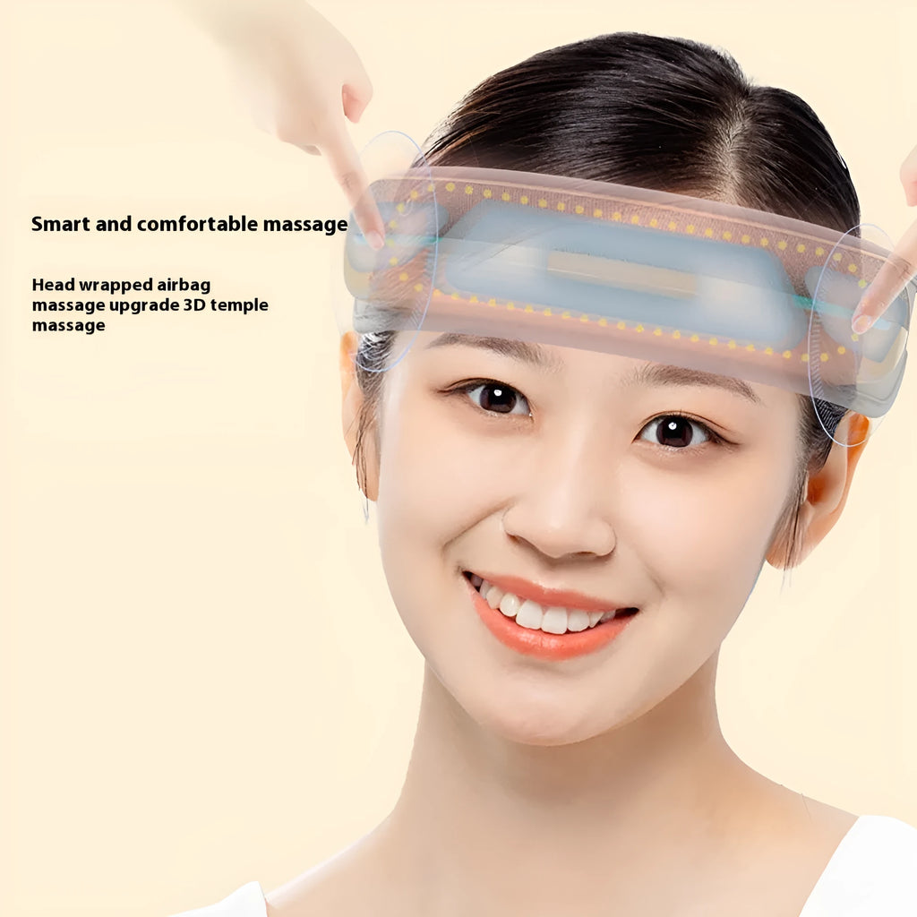 Rechargeable heating application head air pressure Bluetooth music massage instrument with 3 gear settings, 200x195x60mm, English version