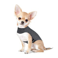 Heather Gray dog anxiety jacket warm vest in brocade cotton ponte-de-roma material