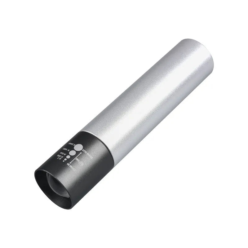 Black or silver aluminium red light therapy mosquito repellent lamp with charging cable