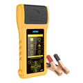 Autool BT760 vehicle battery tester with colour screen, test clips, and built-in thermal printer.