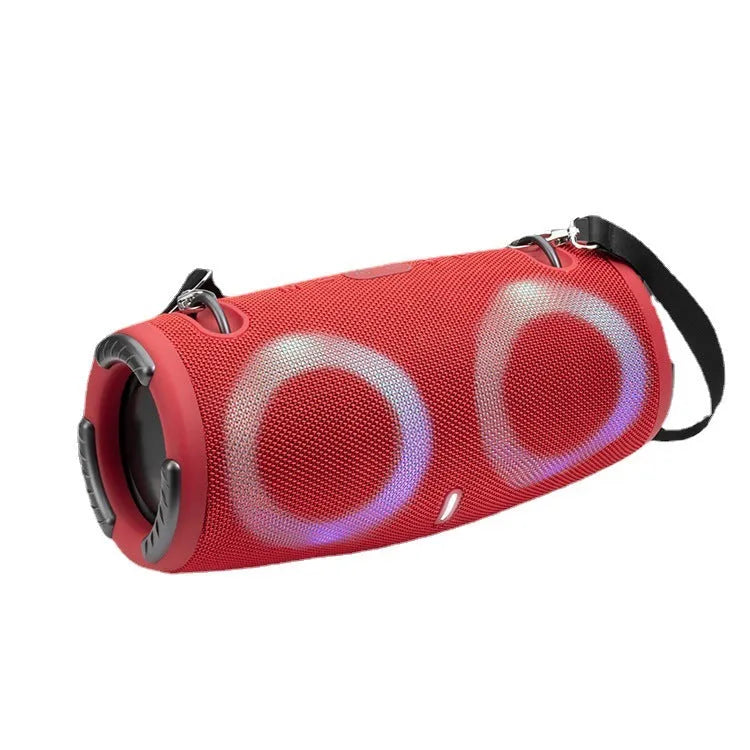 War Drum portable Bluetooth speaker with RGB lights in black, blue, red, silver grey, or camouflage colour