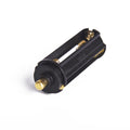 Black ABS battery rack holding three AAA batteries, 64mm length