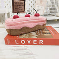 Cherry cake plush velvet pencil case Korean style design for pen storage