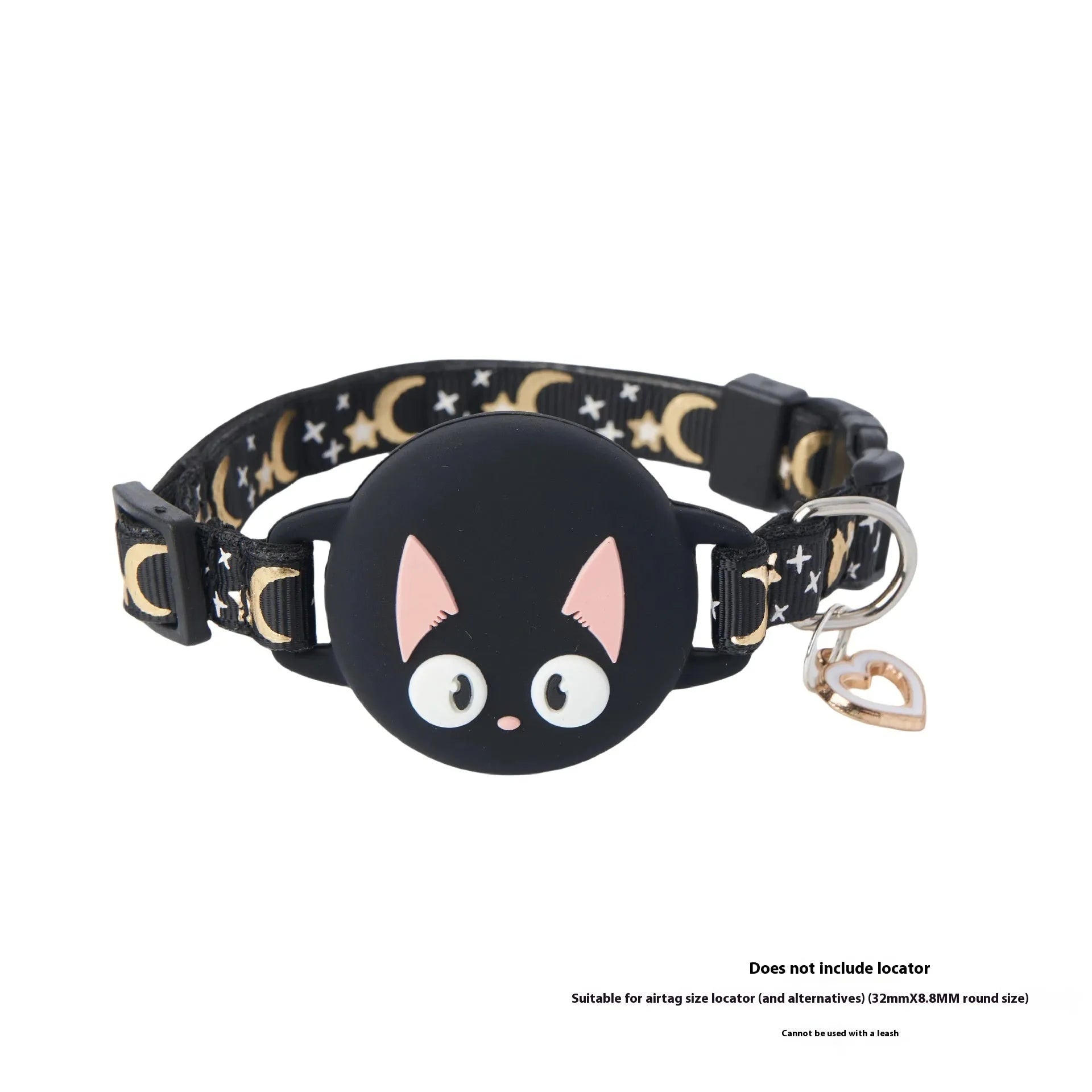 Apple AirTag protective case for cat collars in plastic with adjustable sizing