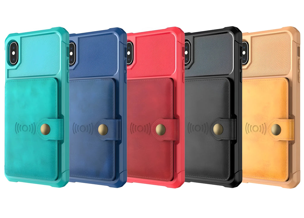 Geometric pattern PU mobile phone case in multiple colours for iPhone and Samsung models