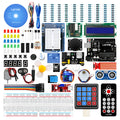 LAFVIN Arduino UNO R3 Super Starter Kit with blue controller board and electronic components