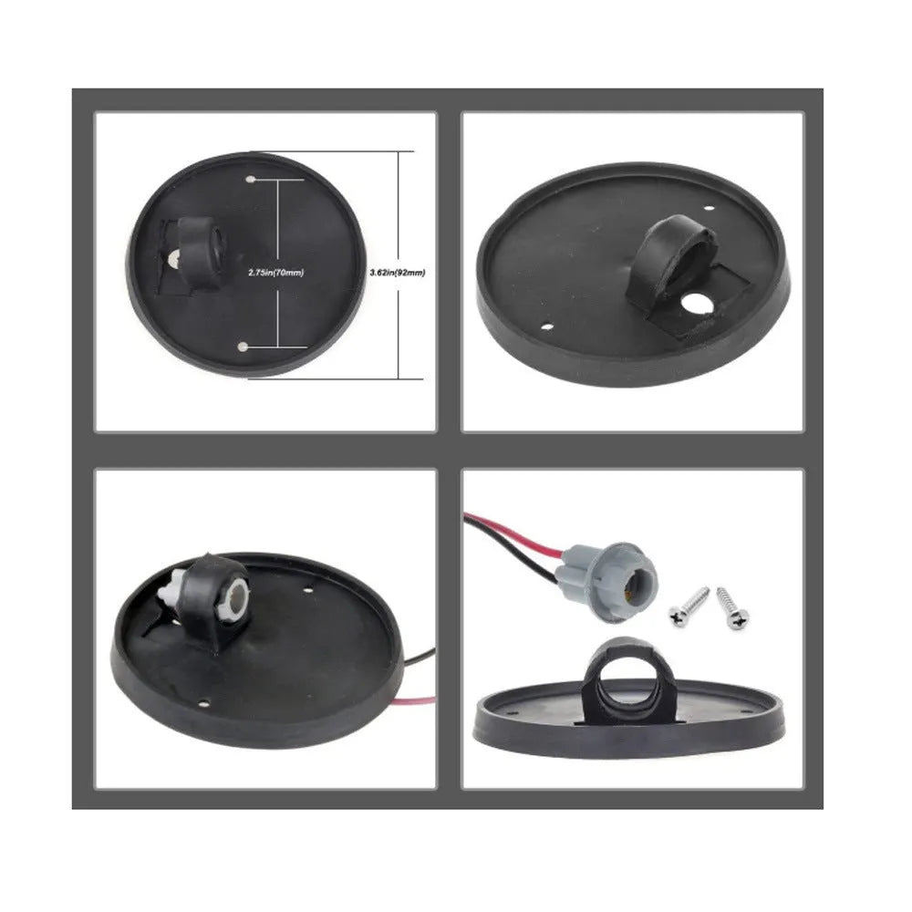LED roof cab marker light for commercial vehicles with 83mm size and yellow transparent smoked black lampshade options