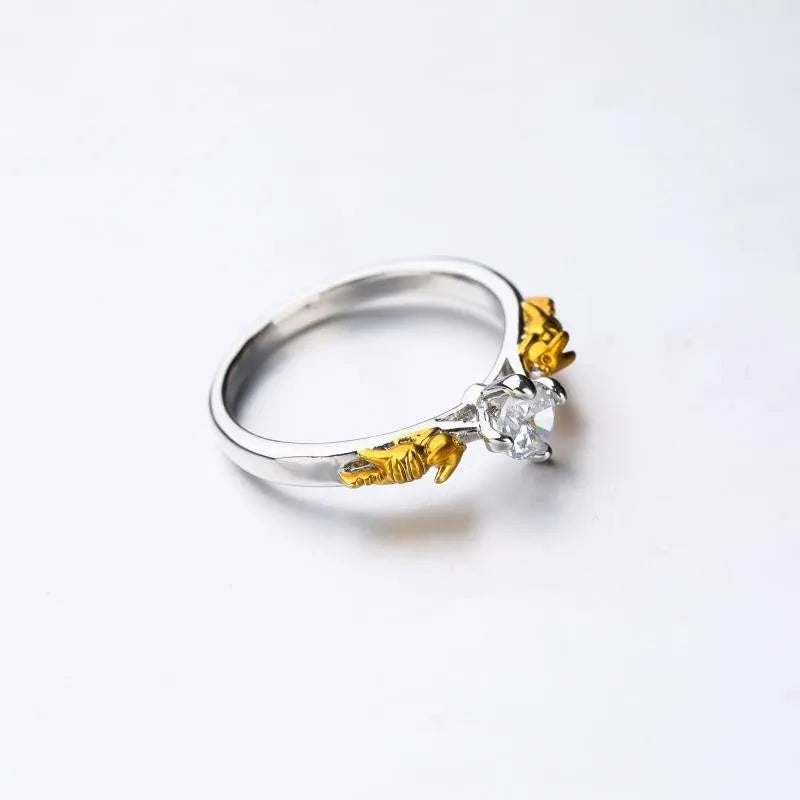 Black gold crown ring on copper base for cosplay and costume use