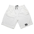 Men's metal silk fabric sports shorts in loose fit style available in multiple colours like army green and blue for summer running.