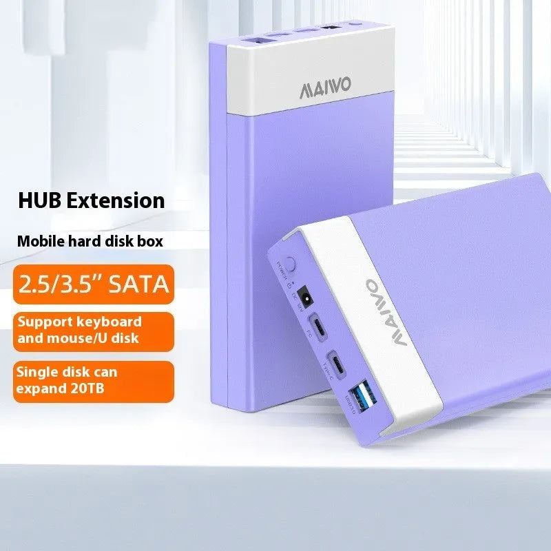 3.5 inch SATA to USB 3.0 hard disk enclosure with power supply and data cable