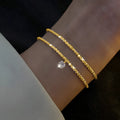 Gold and silver rhinestone bracelet for women with heart and star shaped alloy design