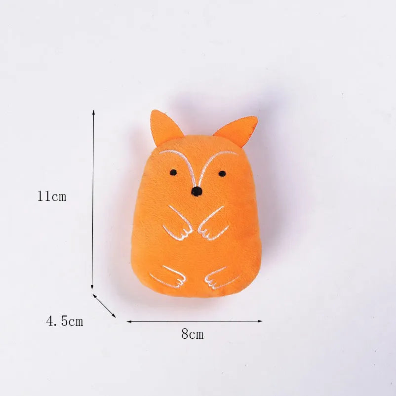 Plush catnip toys for chewing with vocal function in multiple colours