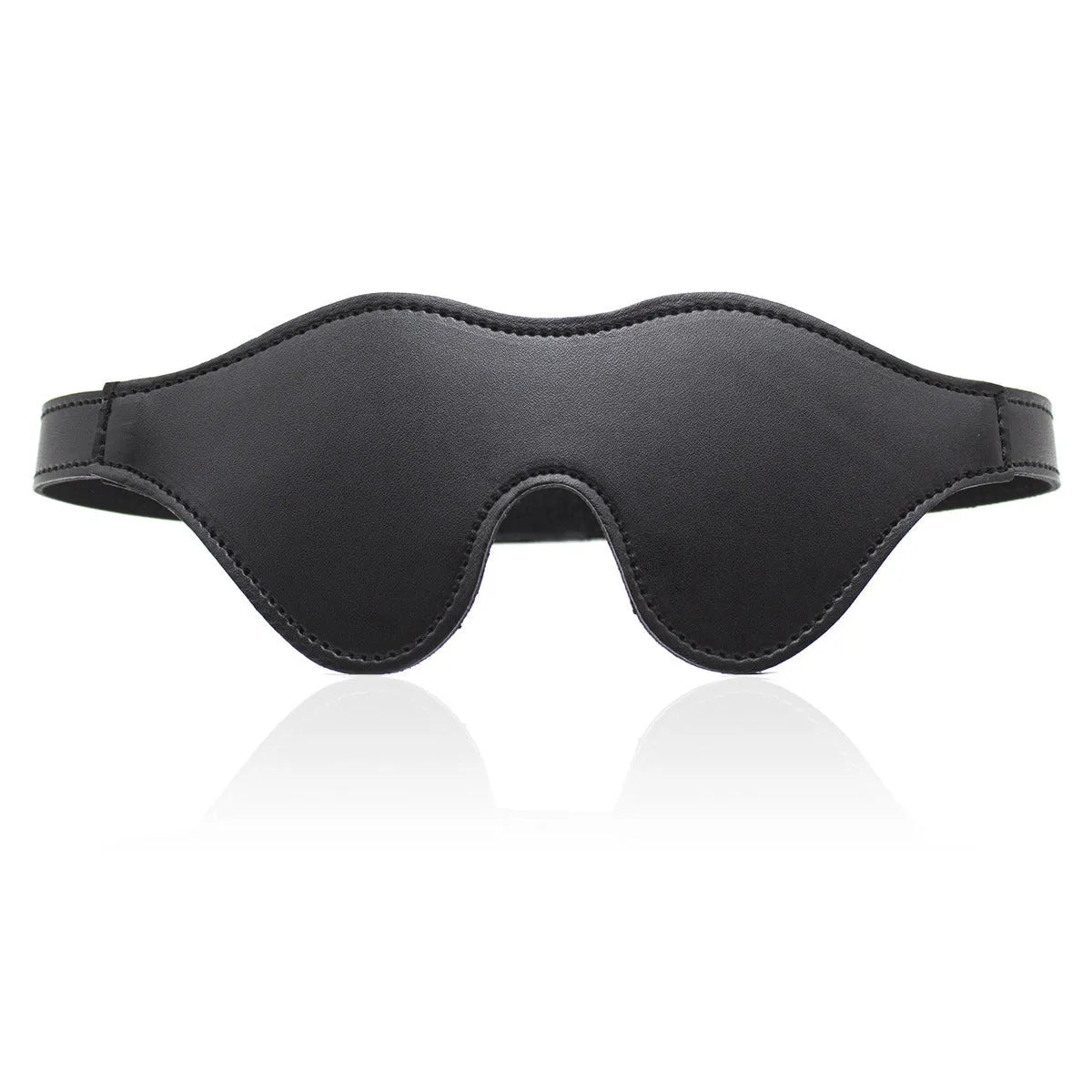 Three-dimensional leather eye mask with Velcro fastening in five colour options