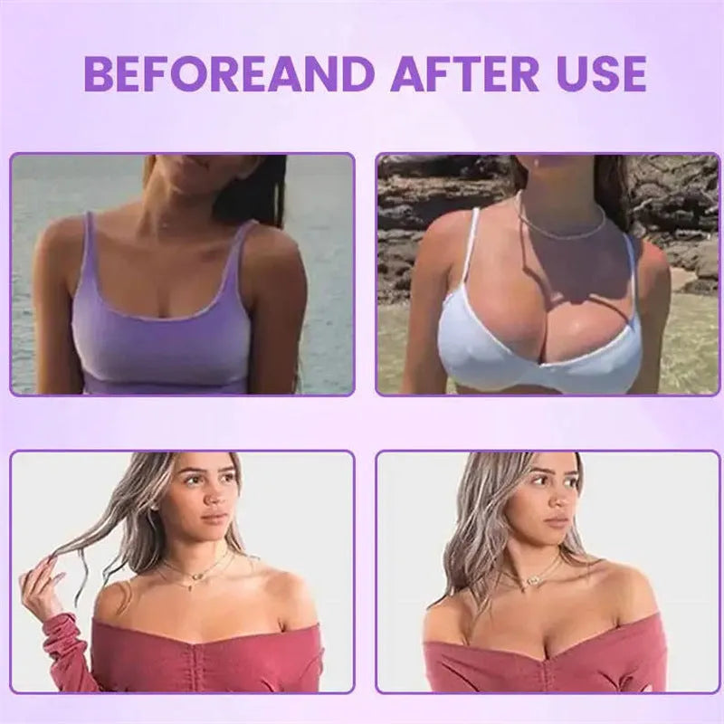 Single-use adhesive chest patch for breast enhancement and body contouring
