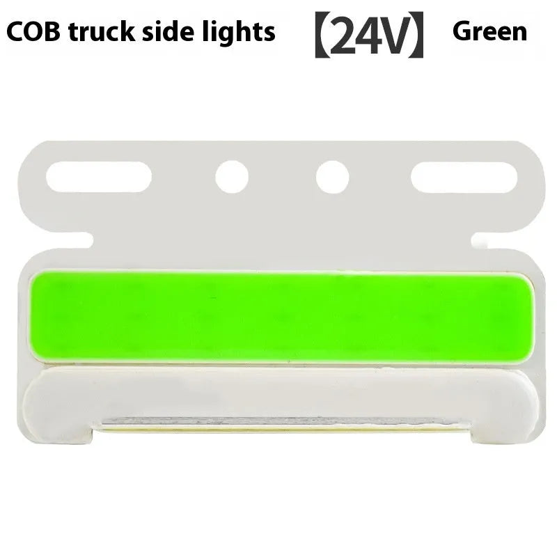 Waterproof aluminium COB LED truck side light for 12V and 24V commercial vehicles.
