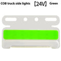 Waterproof aluminium COB LED truck side light for 12V and 24V commercial vehicles.
