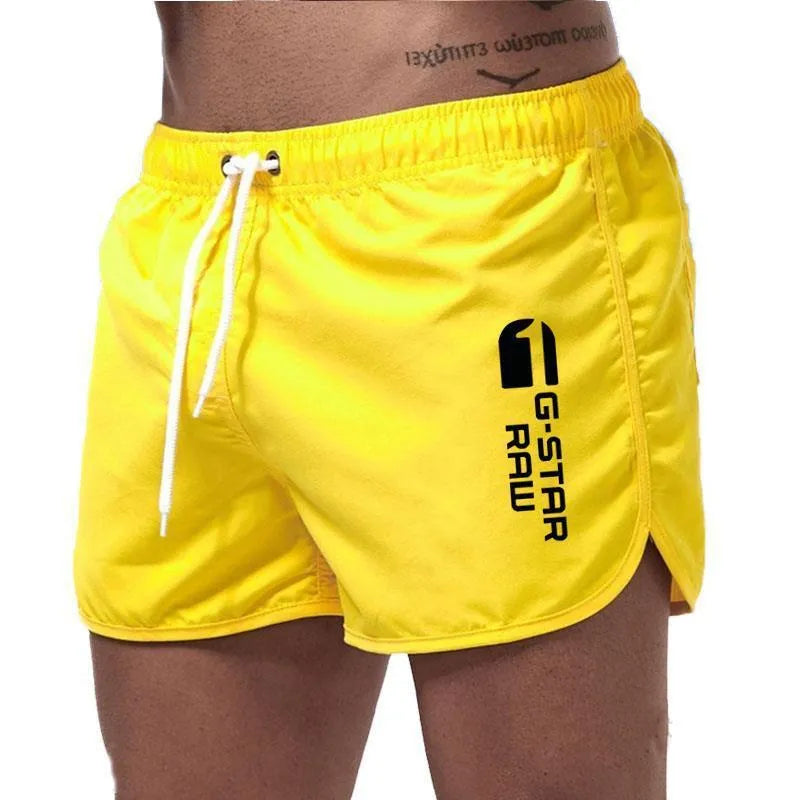 Men's hemp-blended polyester sports shorts in a choice of multiple colours.