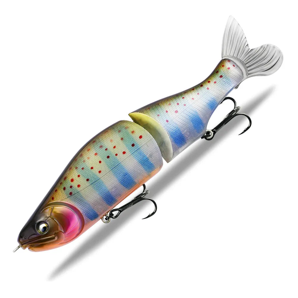 185mm plastic fishing lure for bass with swimming action and multiple colour options