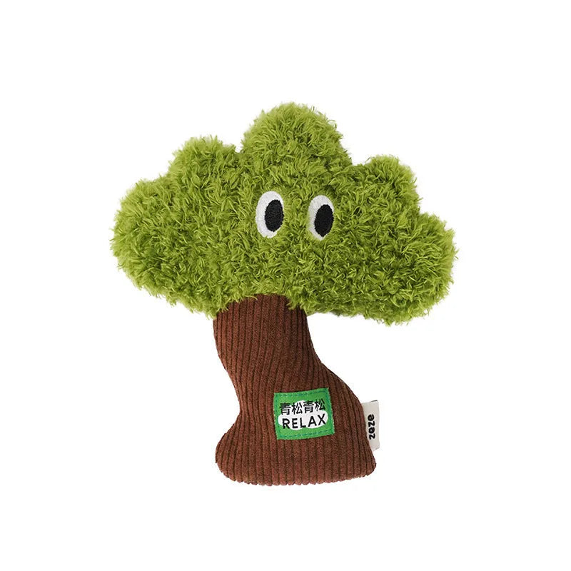 Pine tree shaped cat toy bag pendant with cat mint filling in three size options