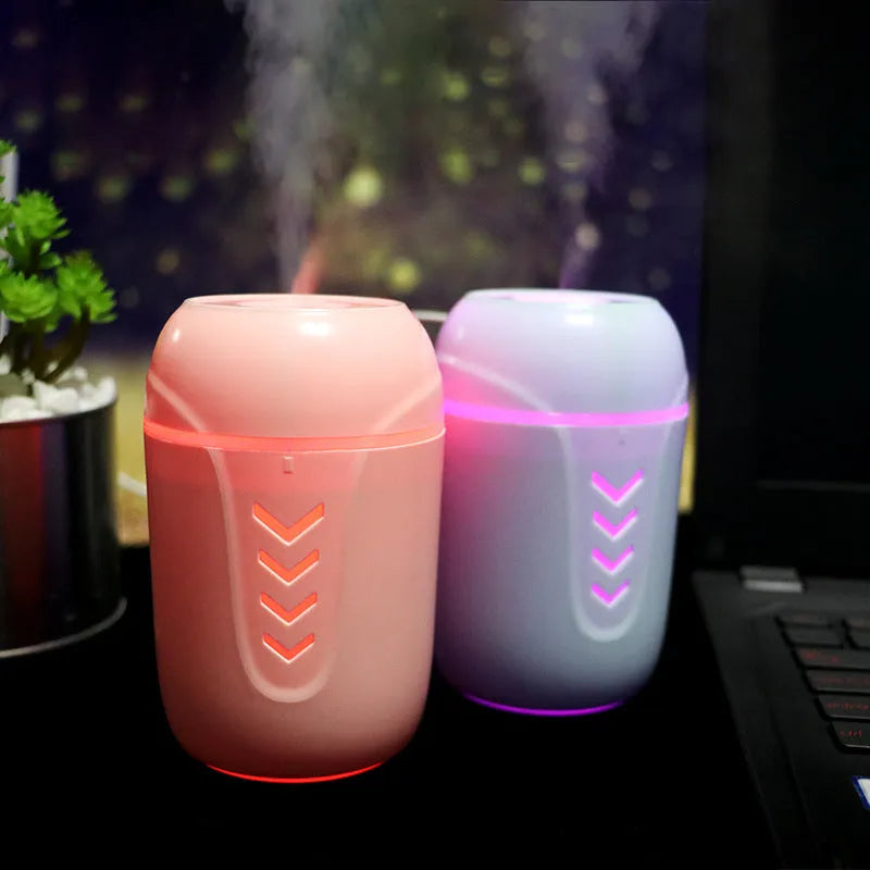 X3 portable car humidifier in blue colour with columnar shape and 200ml tank capacity