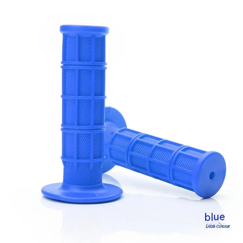 Pair of 22mm motorcycle handlebar grip covers in assorted colours on a grey background.
