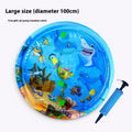 PVC inflatable pet cooling water mattress with underwater world design for dogs and cats