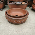 Red purple sand round flower-drum flowerpot stump nail planter for desktop ground