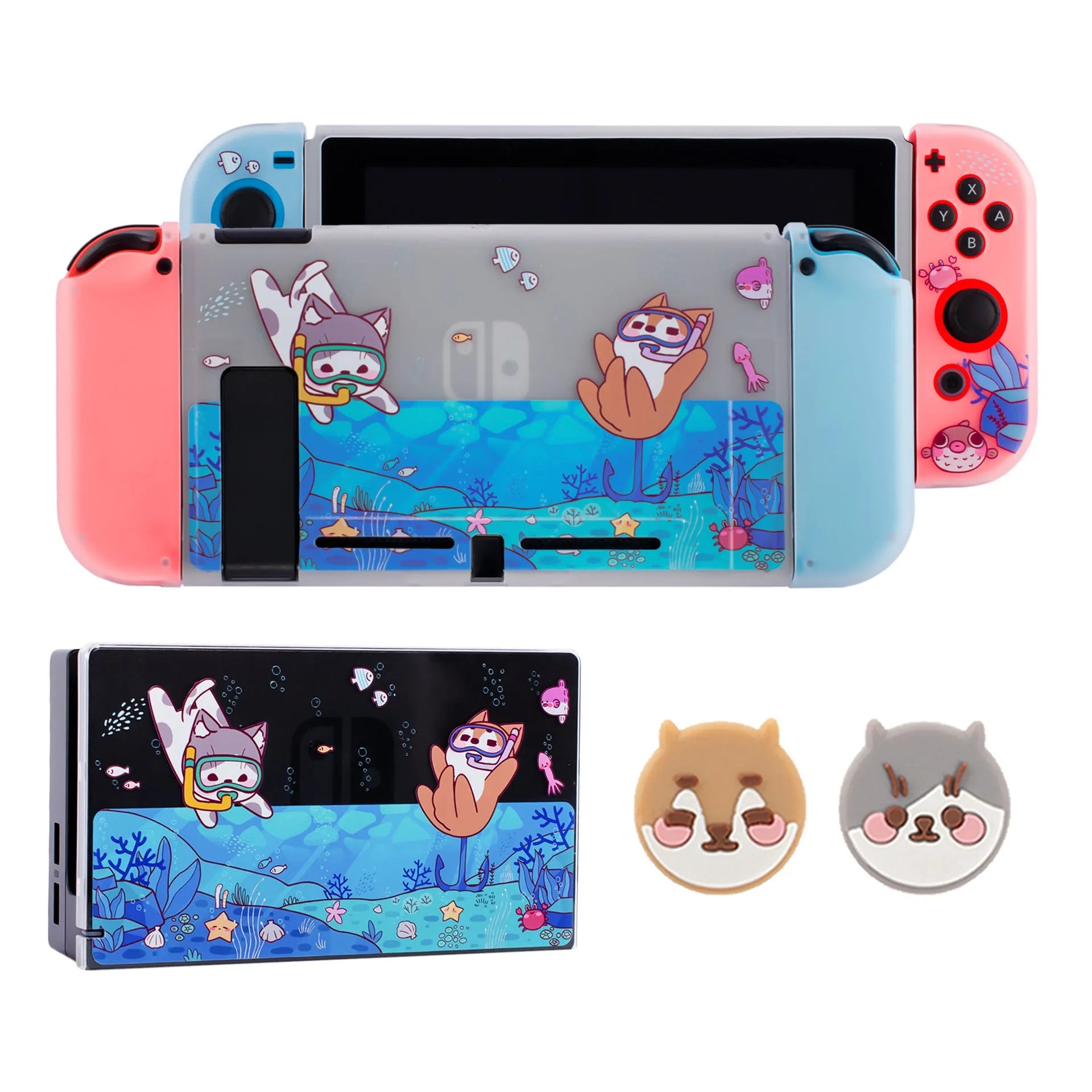 Pawdiary Subsea Exploration protective case for Nintendo Switch OLED and standard consoles