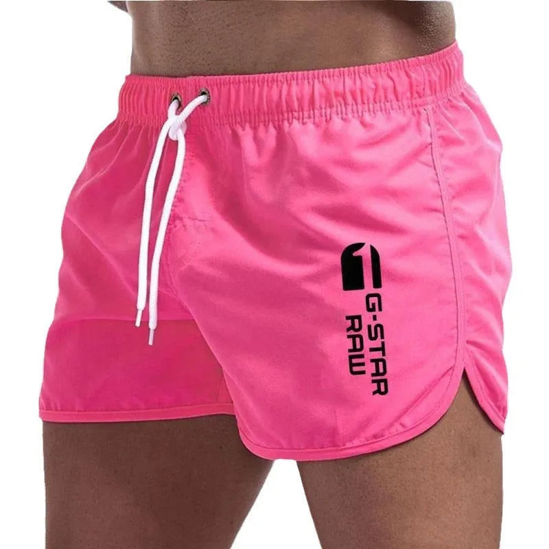 Men's hemp-blended polyester sports shorts in a choice of multiple colours.