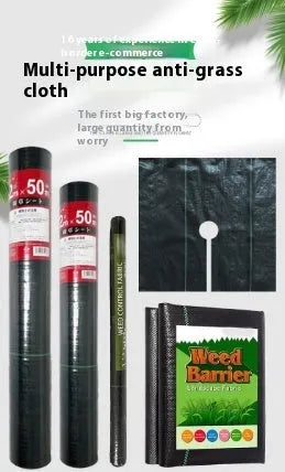 Black PP woven weed barrier mat roll for greenhouse and garden ground cover