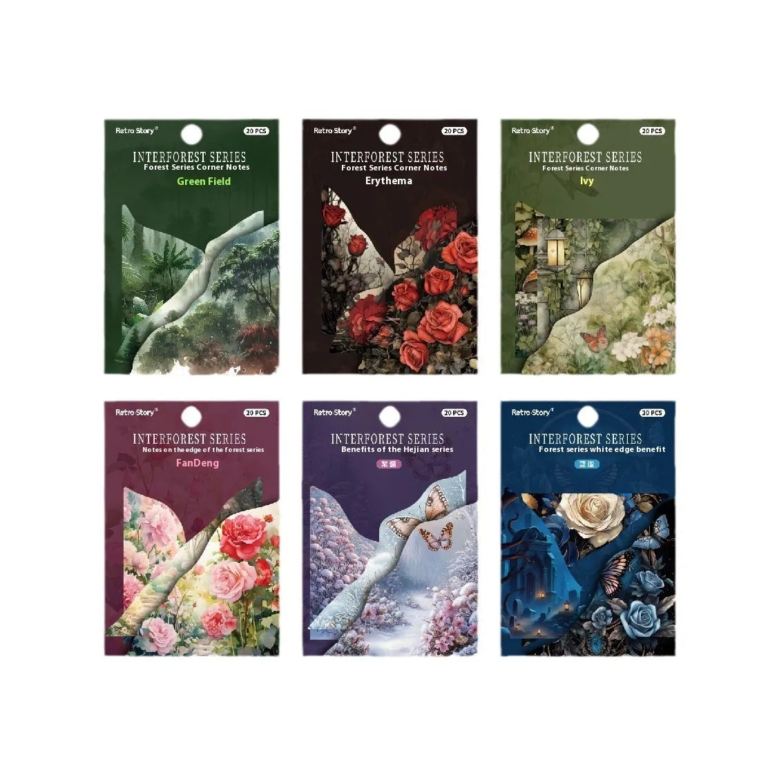 Pack of DIY hand account note bookmarks in various colours including blue, pink, green and purple