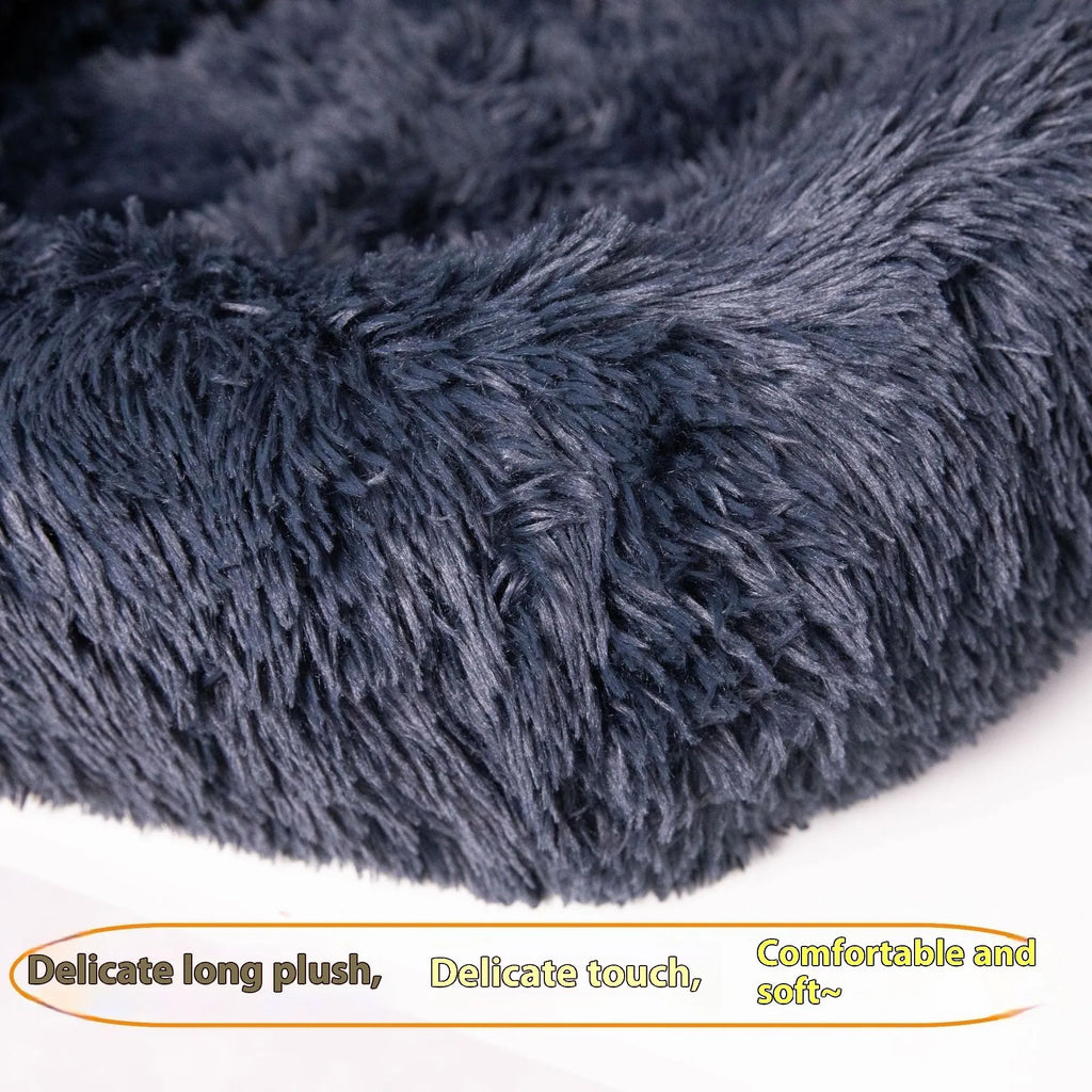 Beige and dark grey winter thermal pet car mats showing raised edge design, in two sizes for vehicle use.