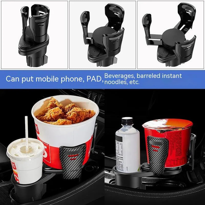 Second generation upgrade car cup holder modification in carbon fibre finish