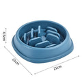 Slow feeder bowl for dogs and cats in yarn ball style, PP material, large capacity, blue colour