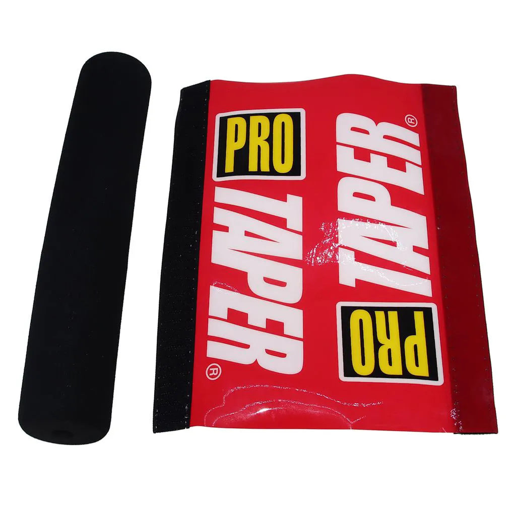 25cm universal motorcycle handlebar foam chest protector cover in black, blue, and red colour options.