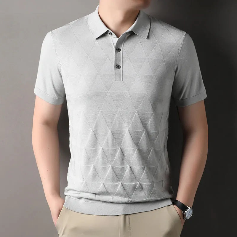 Men's thin ice silk quick-drying short sleeve t-shirt in five colour options
