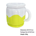 Yellow inflatable PVC ice bucket designed for beer steins and drinks bottles