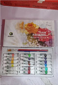 Boxed set of Marley gouache paint tubes in 12ml size, showing multiple colour options