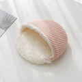 Corduroy cotton velvet hamster nest in small size, available in pink, blue, and green