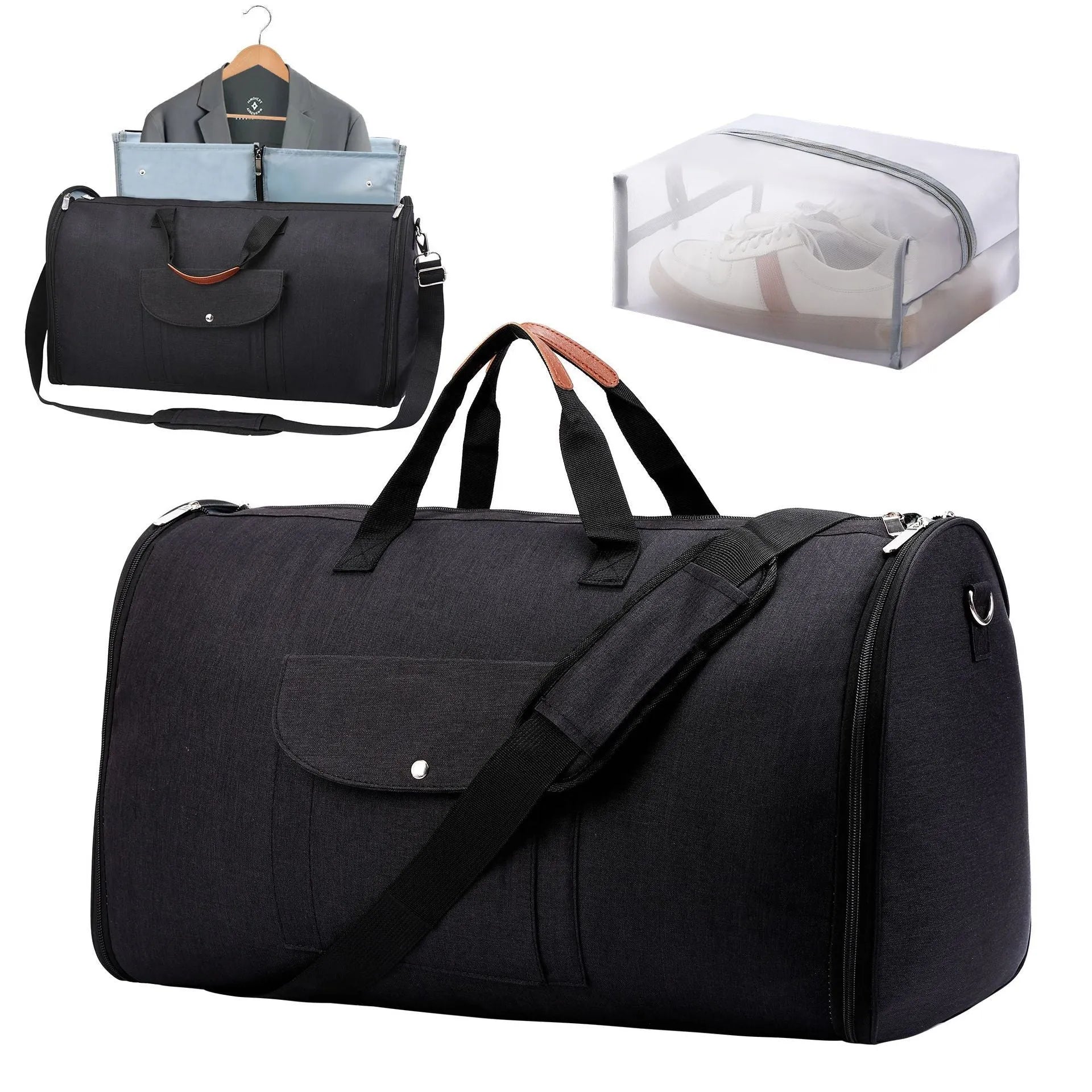 Folding duffel bag in Oxford cloth for travel and gym use