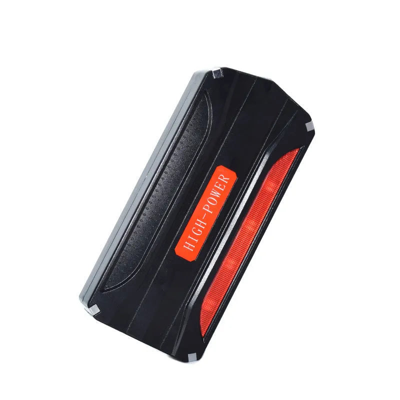 Black red 12V emergency jump starter power bank with 7800mAh capacity for vehicle starting