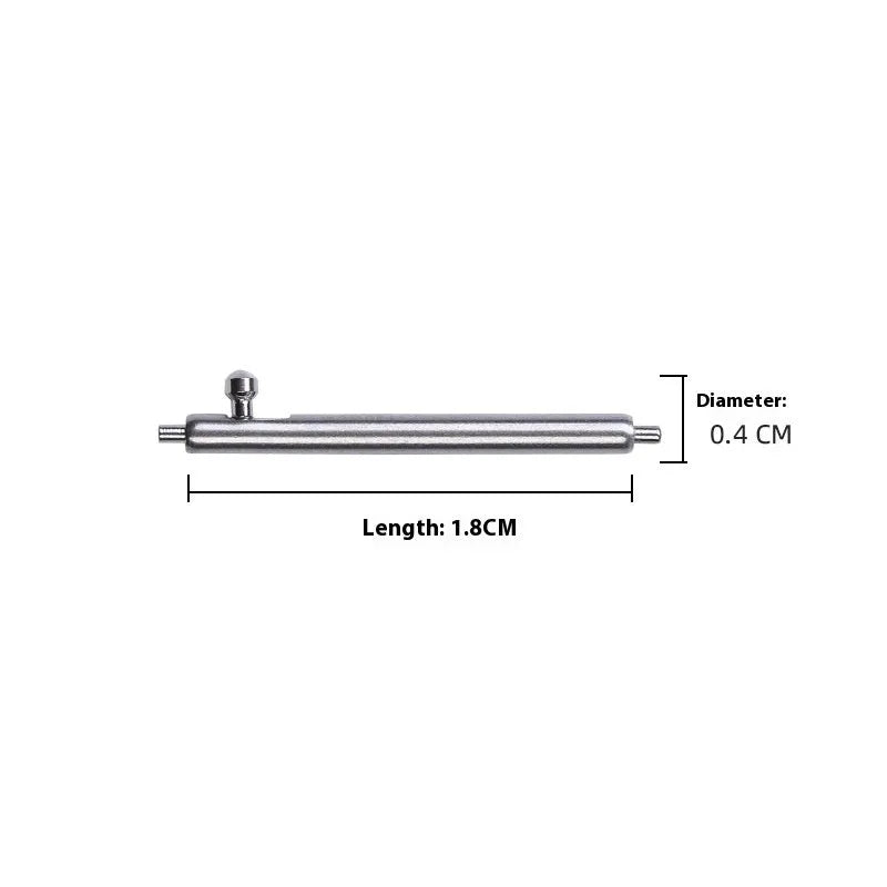 Silicone quick release watch ear spring bar pins in 1.5mm and 1.8mm diameters with lengths from 12mm to 24mm
