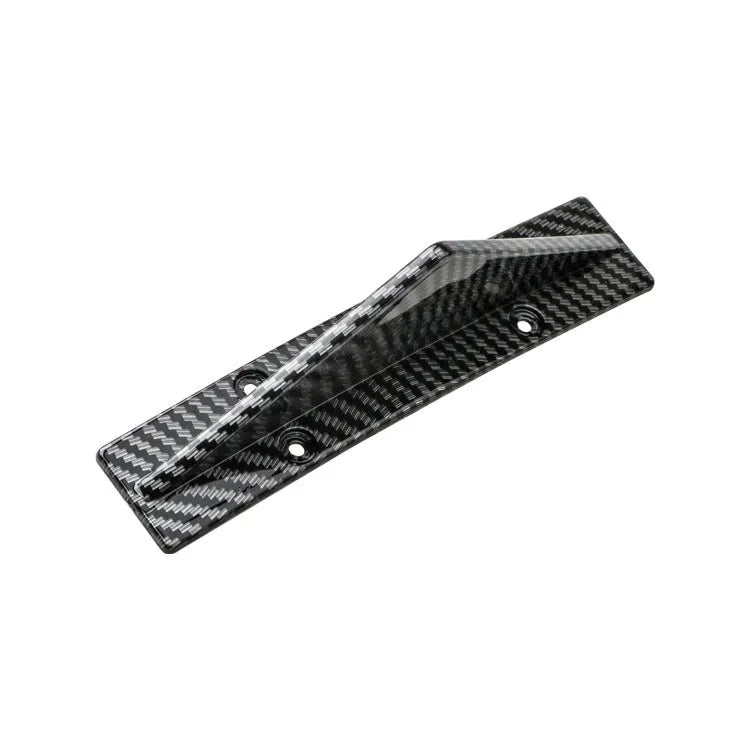Four triangle rear spoilers in bright black and carbon fibre finishes